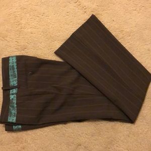 Brown pinstripes BeBe dress pants